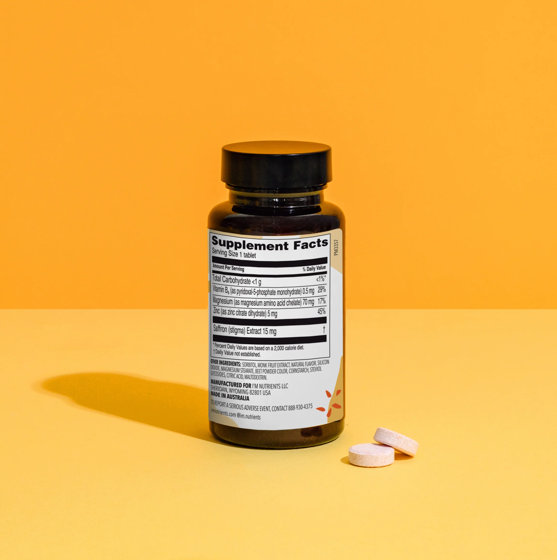 Calm Mind, Children's Chewable Supplement with Magnesium, Saffron, Zinc and Vitamin B6 - Image 4