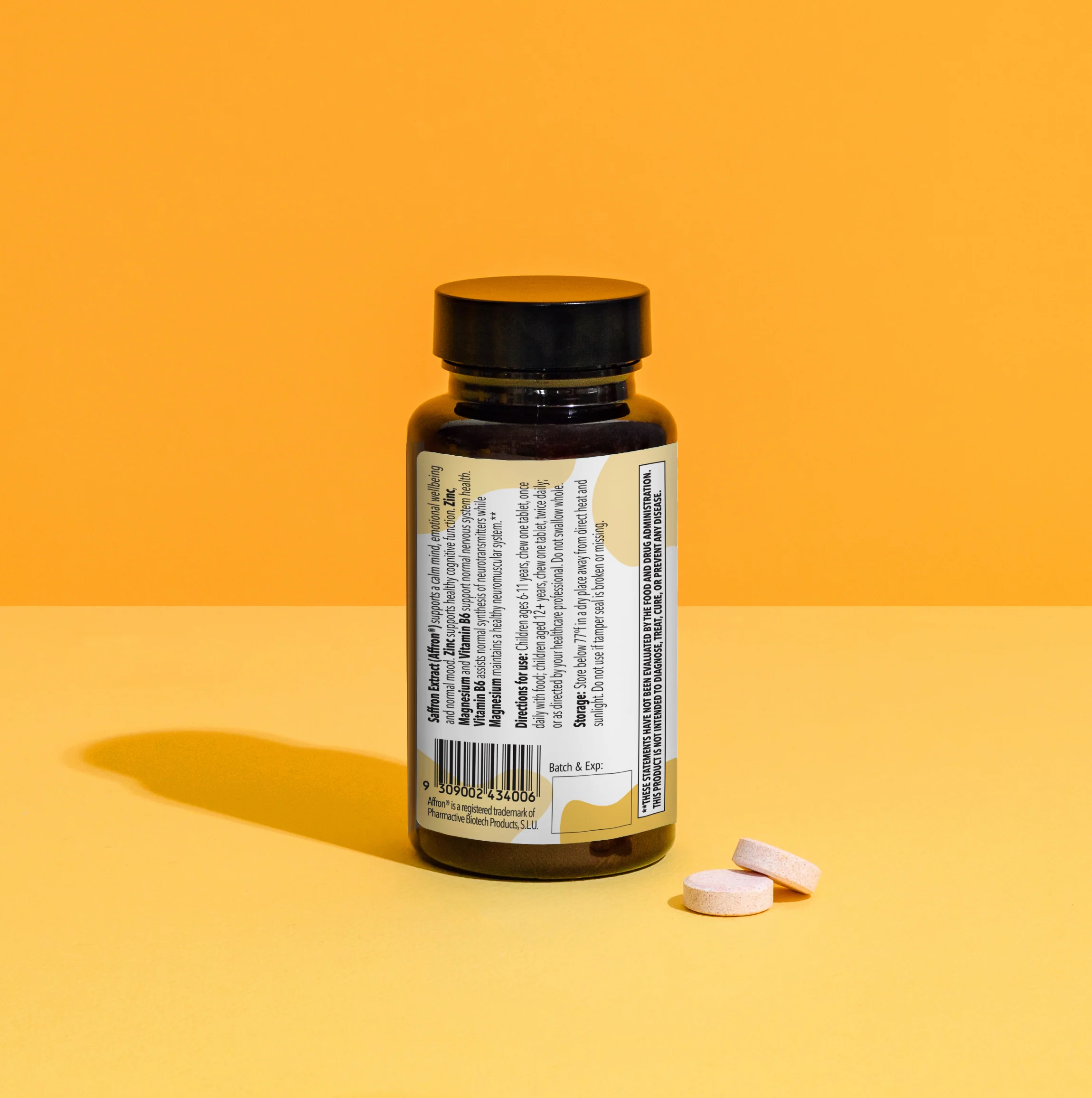 Calm Mind, Children's Chewable Supplement with Magnesium, Saffron, Zinc and Vitamin B6 - Image 5