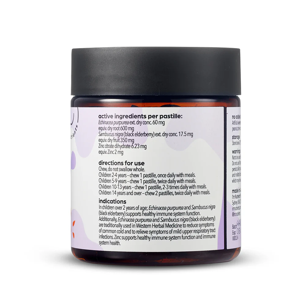 Elderberry Immune Gummies Supplement for Kids, with Echinacea + Zinc, 60 Gummies - Image 3