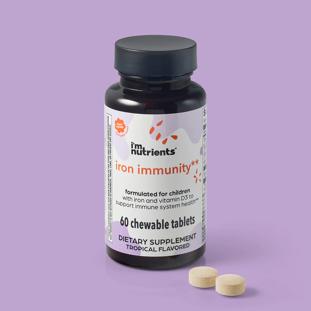 Iron Immunity, Children's Chewable Iron Supplement with Vitamin C and D - Image 3
