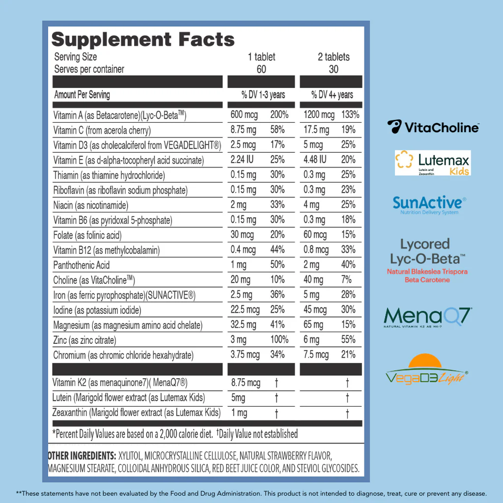Picky Essentials Kids Chewable Multivitamin with Iron + Zinc | 20+ Essential Nutrients - Image 6